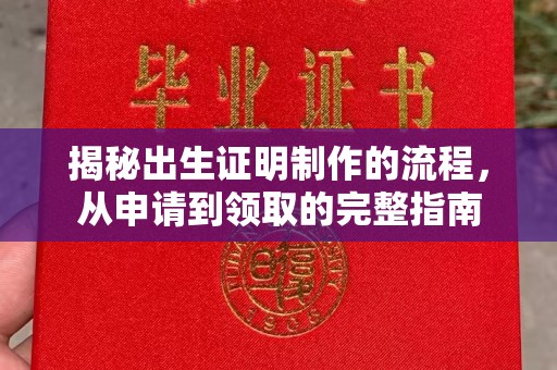宝清揭秘出生证明制作的流程，从申请到领取的完整指南