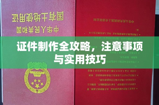 宝清证件制作全攻略，注意事项与实用技巧