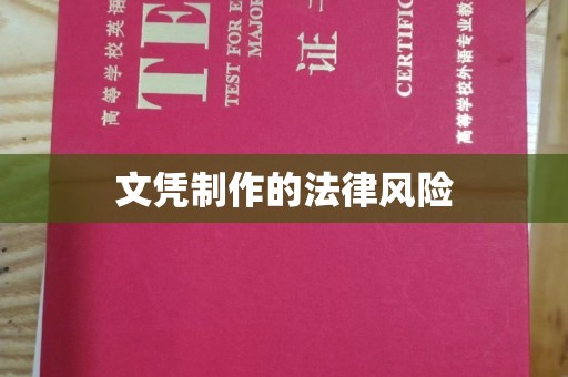 宝清文凭制作的法律风险